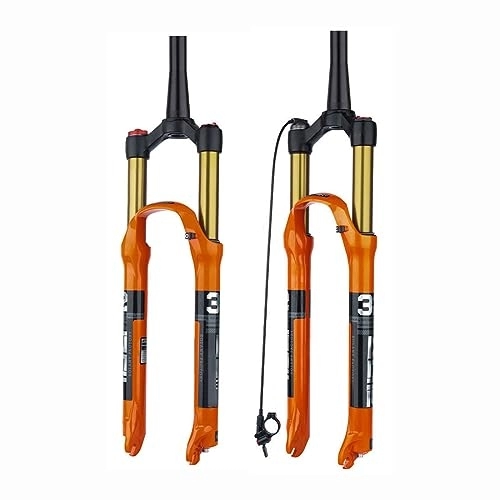 Mountain Bike Fork : JAYWIS Bicycle Suspension Front Fork, Mountain Bike Air Pressure Shock Fork, 26 / 27.5 / 29 Inch Shoulder Control / wire Control, Tapered Tube, Line27.5