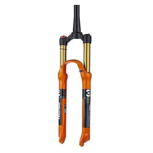 Mountain Bike Fork : JAYWIS Mountain Bike Suspension Fork, Bicycle Air Shock Fork, 26 / 27.5 / 29 Inch Shoulder Control, Tapered Tube, 29inch