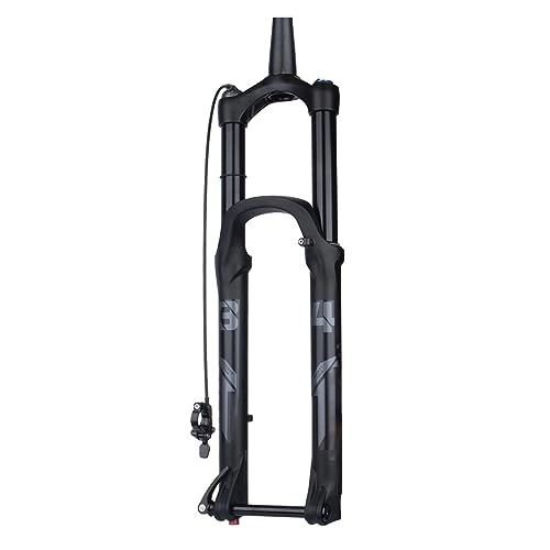 Mountain Bike Fork : JAYWIS Mountain Bike Suspension Front Fork, Bicycle Air Shock Fork, 27.5 / 29 Inch Barrel Axis Control, Tapered Tube, 27.5inch, Black