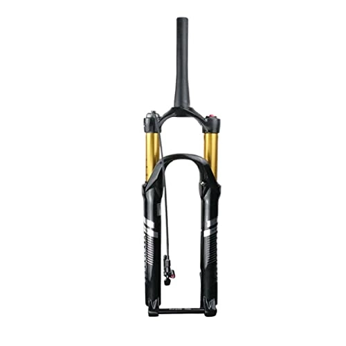 Mountain Bike Fork : Jejy Thru Axle 15mm Remote Lockout Mountain Bike 27.5 / 29 Inch Air Fork, Ultralight Front Forks Disc Brake 1-1 / 8" Straight / Tapered MTB (Color : Tapered, Size : 29)