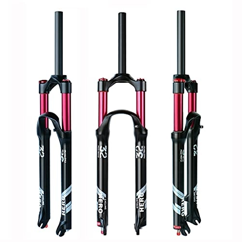 Mountain Bike Fork : Jejy Travel 140mm MTB Front Forks 26 / 27.5 / 29 Inch, QR 9mm Straight / Tapered Tube 1 1 / 8" Mountain Bicycle Shock Absorber Suspension Fork (Color : Straight, Size : 29)
