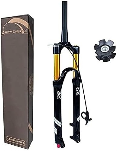Mountain Bike Fork : JKAVMPPT 120 / 130 / 140mm Travel Bike Suspension Forks, 26 / 27.5 / 29 Inch Rebound Adjustment Disc Brake Air Mountain Bike Suspension Fork (Color : Tapered -140mm Stroke, Size : 29inch)