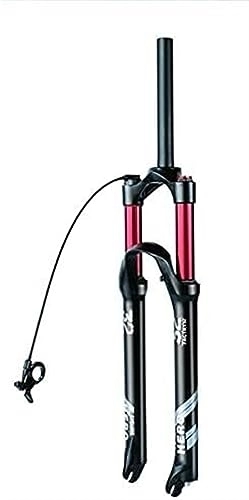 Mountain Bike Fork : JKAVMPPT Bike Suspension Forks MTB Front Fork 26 / 27.5 / 29 Inch 28.6mm QR 9mm Travel 100mm Air Pressure Shock Rebound Adjust Straight Tube (Color : Remote Lockout, Size : 27.5inch)