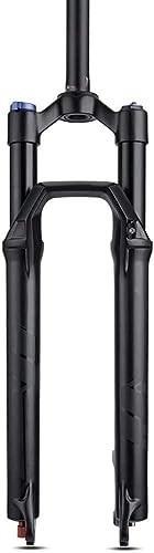 Mountain Bike Fork : JKAVMPPT MTB Bike Air Suspension Fork 26 / 27.5 / 29 Inch 100mm Travel Damping Adjust 1-1 / 8'' Disc Brake Bicycle Front Fork 9mm (Color : Black Manual, Size : 29'')