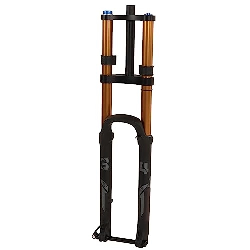 Mountain Bike Fork : Jopwkuin Front Fork, Suspension Front Fork Excellent Locking Control Straight Tube Gold for Bike Accessory