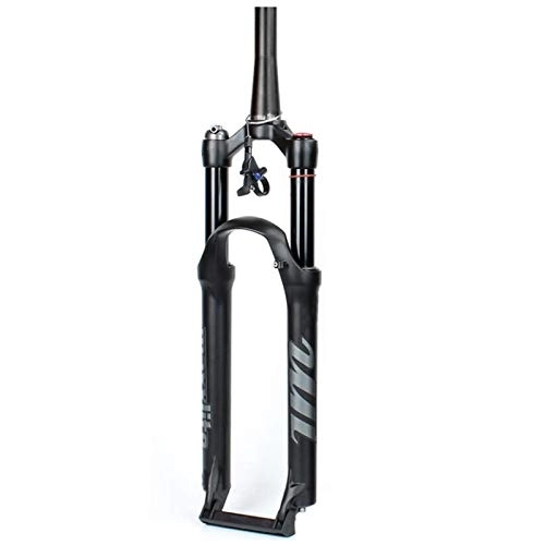 Mountain Bike Fork : KANGXYSQ 26 / 27.5 / 29 Inch Mountain Bike, Remote Lock Straight Canal / Spinal Canal Suspension Fork AIR Forks 120mm Travel (Color : Spinal canal, Size : 27.5 inch)