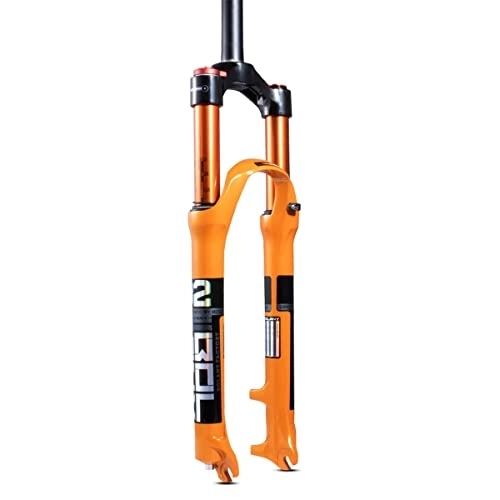 Mountain Bike Fork : KANGXYSQ 26 27.5 29 Inch MTB Air Suspension Fork Mountain Bike Front Fork QR 9mm Travel 120mm Manual Lockout Magnesium Alloy (Color : Straight, Size : 29inch)