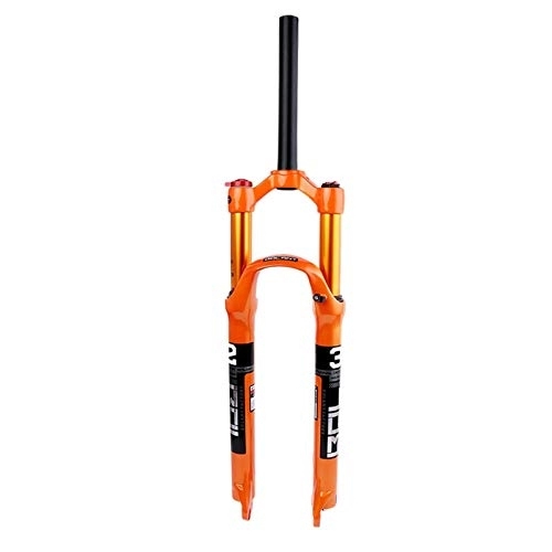 Mountain Bike Fork : KANGXYSQ 26 / 27.5 / 29in Mountain Bike Fork, One-piece Magnesium Alloy Suspension Air Fork Shoulder Control / wire Control (Color : Straight a, Size : 26in)