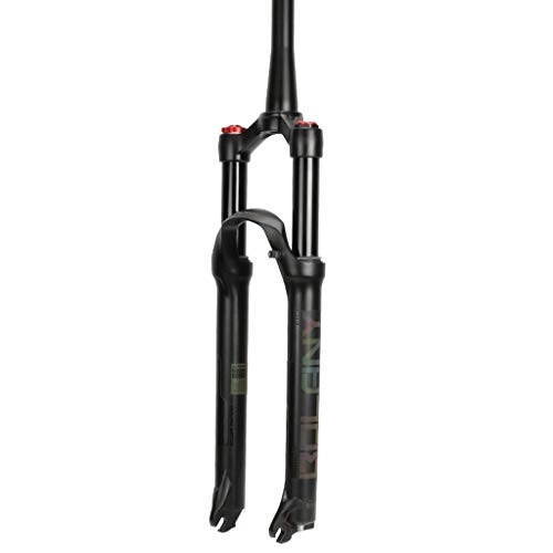 Mountain Bike Fork : KANGXYSQ 26 "& 27.5 Mountain Bike Suspension Fork, Outdoor Aluminum Alloy Disc Brake Front Bridge Control 1-1 / 8" Travel 100mm (Color : B, Size : 27.5inch)