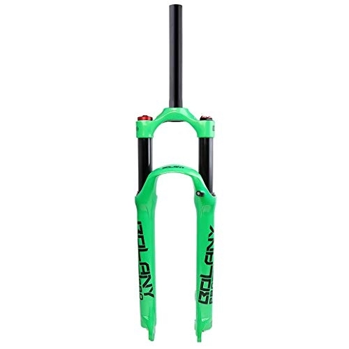 Mountain Bike Fork : KANGXYSQ 26 Inch Mountain Bike Suspension Fork, 1-1 / 8" Lightweight Aluminum Alloy Straight Tube MTB Shoulder Control Travel 120mm (Color : Green, Size : 26 inch)
