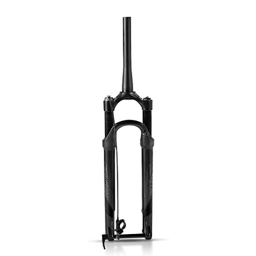 Mountain Bike Fork : KANGXYSQ 27.5" 29" Mountain Bike Suspension Fork, MTB 1-1 / 8" Aluminum Alloy Bicycle Front Forks With Shock Absorber Travel:100mm - Black (Color : B, Size : 27.5inch)