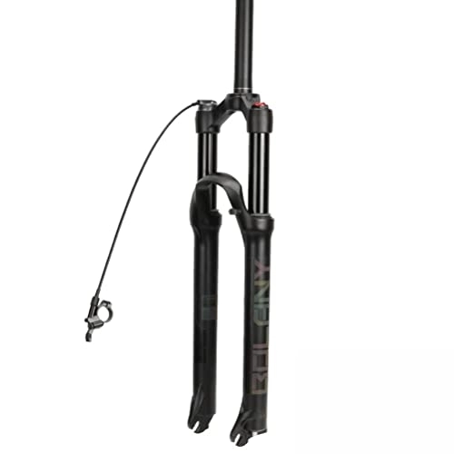 Mountain Bike Fork : KANGXYSQ Mountain Bike Front Fork Air Suspension Fork Straight Tube 30mm 26 / 27.5 / 29inch MTB Bike Front Fork Straight Mountain Bike Forks Remote Lockout (Color : Black, Size : 27.5inch)