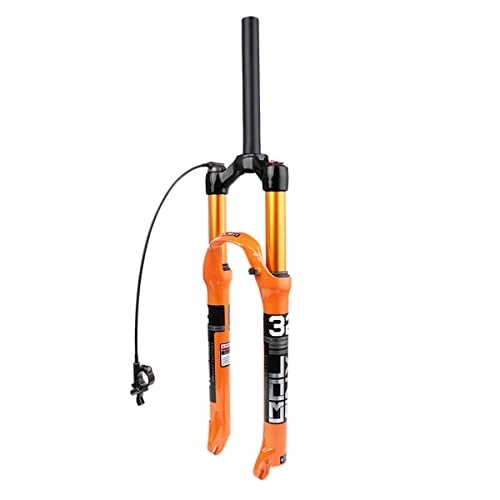 Mountain Bike Fork : KANGXYSQ Mountain Bike Front Fork MTB Air Suspension Fork 26 27.5 29 Inch Travel 120mm 28.6mm Threadless Steerer Manual / Remote Lockout QR 9mm (Color : Straight Remote, Size : 27.5inch)