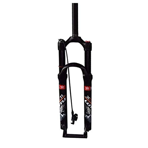 Mountain Bike Fork : KANGXYSQ Mountain Bike Suspension Fork 26, 1-1 / 8" 28.6mm Aluminum Alloy 27.5 Inch Straight Tube Bicycle Remote Control Travel 120mm (Color : A, Size : 26 inch)