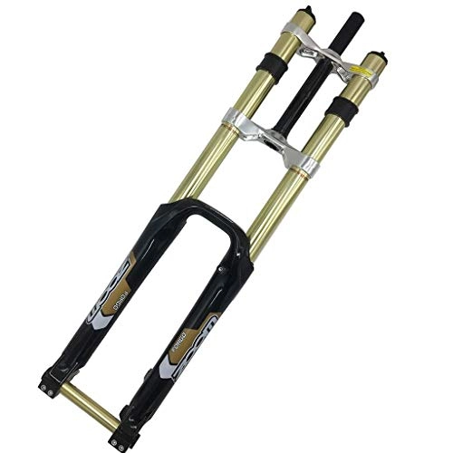 Mountain Bike Fork : KQBAM Cycling Forks Mountain Bike Am Suspension Fork, 26 Inch Double Shoulder Dh Bicycle Front Fork Disc Brakes Mtb Downhill Front Fork With Damping
