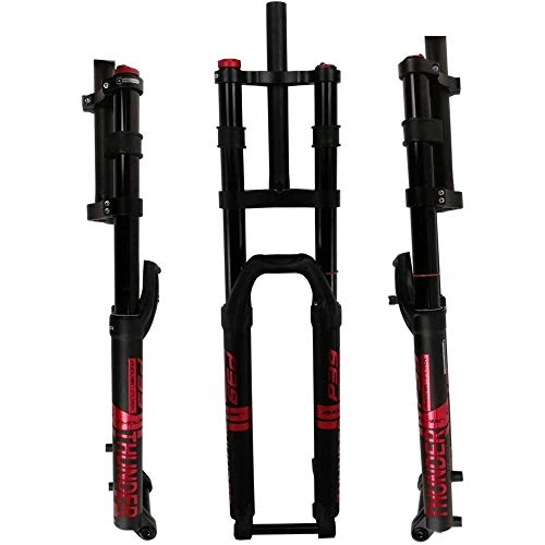 Mountain Bike Fork : L.BAN 27.5" 29" Bike Suspension Fork Air Fork MTB 1-1 / 8" Straight Steerer 160mm Travel 15x100mm Axle Manual Lockout Bicycle Fork, Red-27.5in