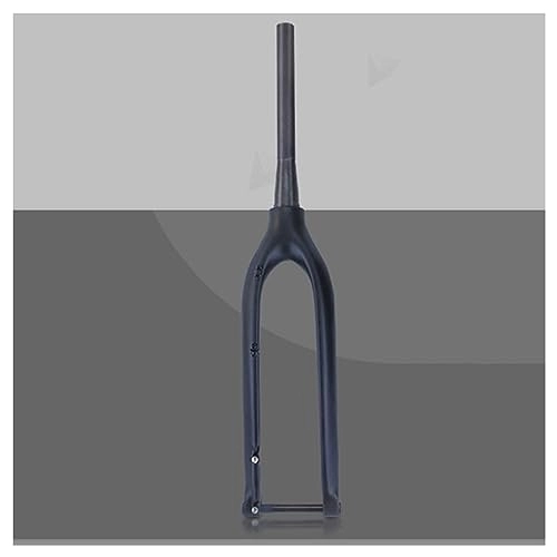 Mountain Bike Fork : LHHL 26 / 27.5 / 29'' Inch Carbon Fiber MTB Bike Rigid Forks Thru Axle 15x100mm Threadless Ultralight Mountain Bicycle Front Fork Tapered Tube 1-1 / 8" Disc Brake (Color : Black-matte, Size : 29")
