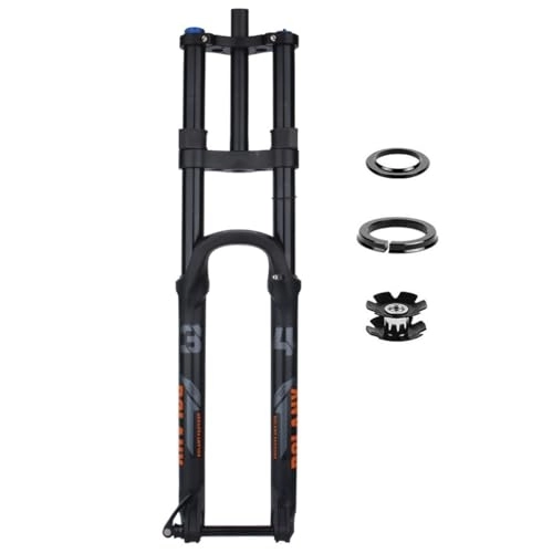 Mountain Bike Fork : LHHL 26 / 27.5 / 29 Inch MTB Air Suspension Fork 160mm Travel 1- / 8" Straight Tube Thru Axle 15x115mm Manual Lockout Mountain Bike Front Forks Damping Disc Brake (Color : Black, Size : 29inch)
