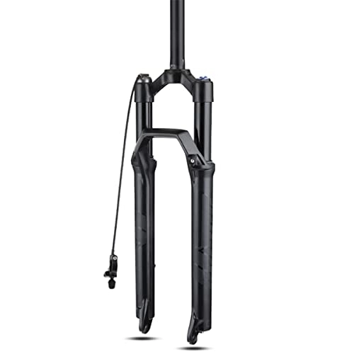 Mountain Bike Fork : LHHL 27.5 / 29 Inch MTB Air Suspension Fork Rebound Adjust Travel 120mm Mountain Bike Fork Manual / Remote Lockout Bicycle Magnesium Alloy Fork Straight / Tapered (Color : Straight Remote, Size : 29 Inch