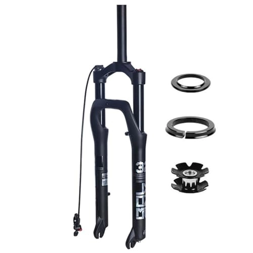 Mountain Bike Fork : LHHL E-Bike Front Fork 26" MTB Disc Brake 115mm Travel Air Damping For 4.0" Fat Tire BMX Snow Bike 1-1 / 8" Straight Tube QR 9x135mm Remote Lockout