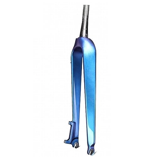 Mountain Bike Fork : LHHL Mountain Bike 26" 27.5" 29'' Inch Carbon Fiber Rigid Forks MTB 1-1 / 8" Tapered Tube 9x100mm QR Front Fork Disc Brake Threadless Bicycle Fork Ultralight 560g (Color : Blauw, Size : 27.5")