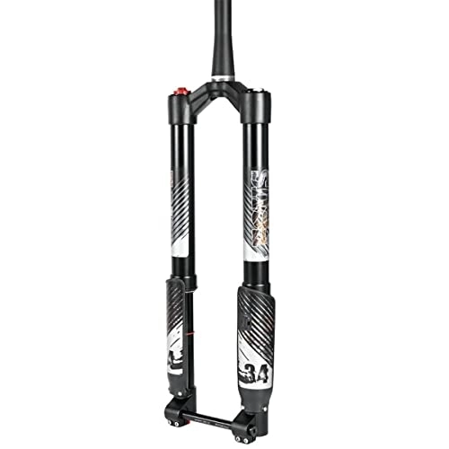 Mountain Bike Fork : LHHL Mountain Bike Air Suspension Fork 26 / 27.5 / 29 Inch MTB Inverted Aluminum Alloy Fork Travel 120mm Disc Brake Front Forks Thru Alxe 15 * 110mm Manual Lockout