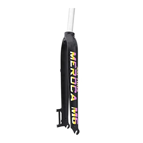 Mountain Bike Fork : LHHL Mountain Bike Rigid Forks 26 / 27.5 / 29inch Rigid Disc Brake MTB Fork 1-1 / 8” Straight Superlight Aluminum Alloy Bicycle Rigid Fork Fit BMX MTB Road Bike Folding Bike (Color : Black+Reflective)
