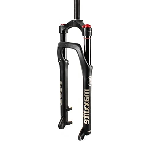 Mountain Bike Fork : LHHL MTB Air Fork 20 / 26 * 4.0 Inch Snow Beach Bike Suspension Fork Travel 100mm Mountain Bike Front Fork Manual Lockout QR Straight Tube (Color : Black, Size : 20 inch)