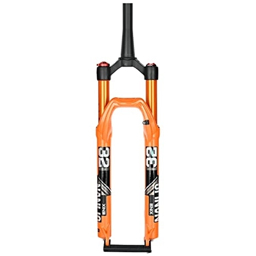 Mountain Bike Fork : LHHL MTB Air Fork 26 / 27.5 / 29 Inch Shock Absorber Bike Front Fork Travel 100mm 1-1 / 8 Mountain Bike Magnesium Alloy Suspension Fork Manual / Remote Lockout QR (Color : Manual, Size : 29 inch)