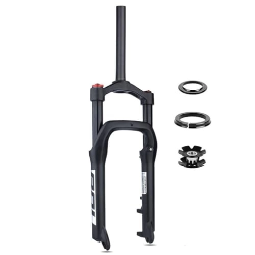 Mountain Bike Fork : LHHL Snow Bike Front Fork 26 Inch For 4.0" Tire E-bike 115mm Travel 135mm Spacing Hub 9mm QR Manual Lockout Mountain Bike Front Fork For Snow Beach XC MTB Bicycle (Color : Black, Size : 26inch)