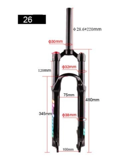 Mountain Bike Fork : LIANG Stroke 120mm Mtb Front Fork Air Damping Impact Fork 1750g 26 27.5 29 Bicycle 29inch black