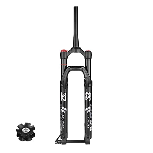 Mountain Bike Fork : LICHUXIN Mountain Bike Suspension Fork 26 / 27.5 / 29", Pneumatic Front Fork Barrel Shaft with Damping Rebound Adjustment, 113 / 117Mm Stroke, Compatible with Disc Brakes, 01 tapered tube, 29