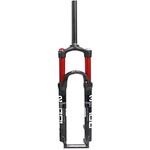 Mountain Bike Fork : LIMQ Bicycle Suspension Fork 26 Inch 27.5" 29ER Mountain Cycling 1-1 / 8" Straight Tube Steerer Shoulder Control Disc Brake Travel 100mm, Red-26in