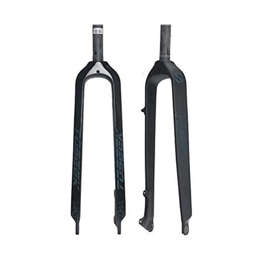 Mountain Bike Fork : Lmoto-helmet MTB Rigid Front Fork 26 / 27.5 Disc Brake Carbon Mountain Bike Fork, 28.6mm Threadless Straight Tube Superlight Bicycle Front Forks Expander Top Cap (Color : D, Size : 26 Inch)