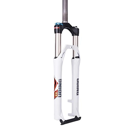Mountain Bike Fork : Longjiahaiwei Mountain Bike Suspension Fork Bicycle Front Fork Suspension Hydraulic Front Fork Aluminum Alloy Suspension Front Fork Mountain Bike Fork (Color : White, Size : 26er)