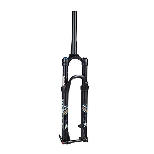 Mountain Bike Fork : Lsqdwy Bicycle Barrel Axle Front Fork, Air Fork Conical Tube 27.5, 29inches Shoulder Control Oil Pressure Lock Dead Mountain Bike Forks Bike Front Fork (Size : 29inches)