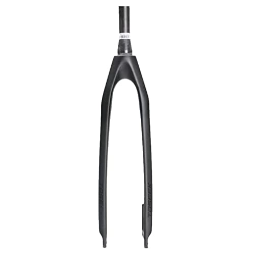 Mountain Bike Fork : LSRRYD Mountain Bike Rigid Forks 26 / 27.5 / 29'' Carbon Rigid Fork 1-1 / 2'' Threadless MTB Fork Disc Brake QR 9mm 550g (Color : Black, Size : 29'')