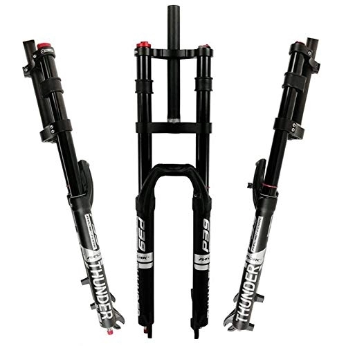 Mountain Bike Fork : LUXXA Mountain bike fork, with adjustable damping system, suitable for mountain bike / XC / ATV, Argent-29