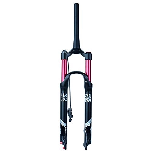 Mountain Bike Fork : LYYCX 26 27.5 29 inch MTB Suspension Fork, Alloy, Unisex's, Black, Bike Front Fork (Color : Tapered Remote Lockout, Size : 27.5")