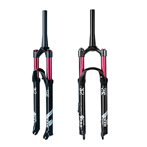 Mountain Bike Fork : MEILINL Mountain Bike Mtb Air Fork 26 / 27.5 / 29 Inch 140mm Travel Rebound Adjust Bicycle Suspension Forks 1-1 / 8” Straight Tube Qr 9mm*100mm For 1.5-2.45" Tires