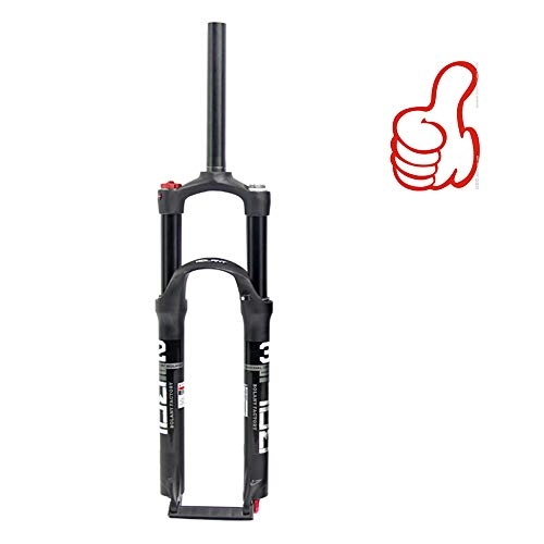 Mountain Bike Fork : MIYUEZ Mountain Bike Front Fork 26 Inch 27.5 Inch 29 Inch Double Air Chamber Suspension Front Fork Gas Fork, Stroke 100mm, Steering Tube 28.6 * 30 * 220 Mm, Black-29in