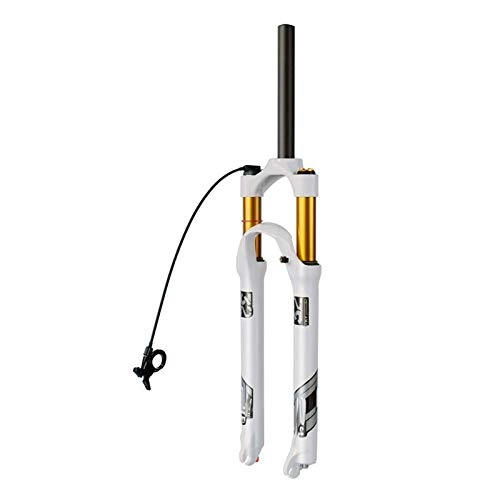 Mountain Bike Fork : Mountain Bicycle Suspension Forks, 26 / 27.5 / 29 Inch MTB Bike Front Fork with Damping Adjust Air Pressure, Straight Tube (Cone Tube), Remote Lockout 100Mm Travel 28.6Mm, Straight Tube, 26inch
