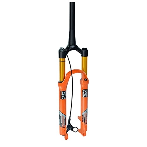 Mountain Bike Fork : Mountain Bicycle Suspension Forks, 26 / 27.5 / 29 Inch MTB Bike Front Fork with Rebound Adjust Straight Tube (Cone Tube), Remote Lockout 100Mm Travel 28.6Mm, Cone Tube, 27.5inch