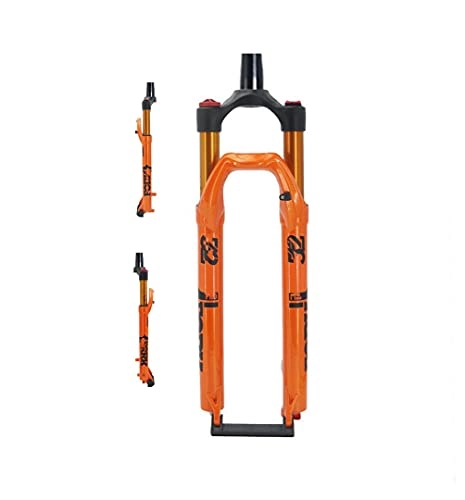 Mountain Bike Fork : Mountain bike shock absorption front fork cone tube opening front fork shoulder control damping adjustment 27.5 29 inches(Color:orange, Size:29'')