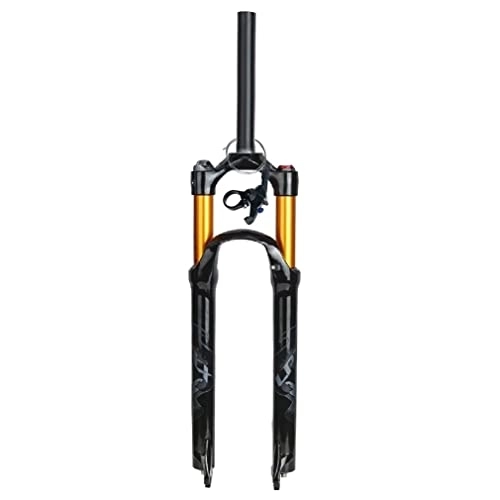 Mountain Bike Fork : Mountain Bike Suspension Fork 26 / 27.5 / 29 Inch MTB Air Fork 100mm Travel 1-1 / 8" Disc Brake Front Fork Manual / Remote (Color : Remote, Size : 27.5inch)