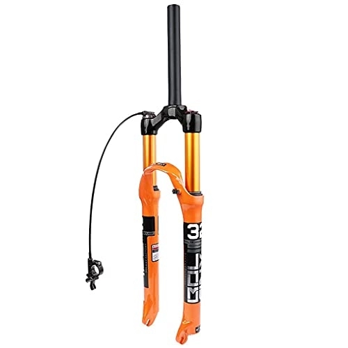 Mountain Bike Fork : Mountain Bike Suspension Fork, Straight / conical QR 9mm Travel 120 Mm Mountain Bike Fork Ultra Light Alloy Air Fork 1-1 / 8 Inch- (Color : Straight Remote, Size : 27.5 inches)