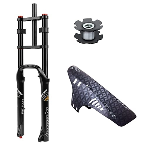 Mountain Bike Fork : Mountain Bike Suspension Forks 26 Inch 4.0 Fat Air Fork Straight 1-1 / 8 DH Disc Brake Manual Lockout BMX MTB E-Bike QR Damping Adjustment 3080g