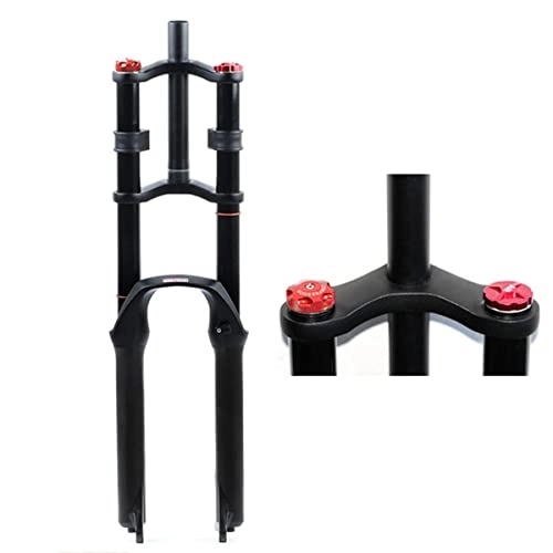 Mountain Bike Fork : Mountain Bike Suspension Forks Downhill 26 / 27.5 / 29'' MTB Air Fork With Damping 130mm Travel 1-1 / 8 Double Shoulder DH Front Fork Disc Brake QR 9mm (Color : Black, Size : 27.5inch)