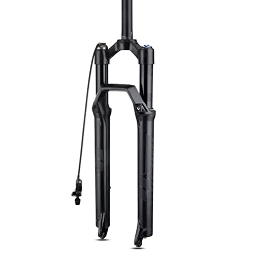 Mountain Bike Fork : MTB 26 / 27.5 / 29 Air Suspension Forks 1-1 / 8 Mountain Bike Fork Bicycle Shock Front Fork Disc Brake 9mm QR 100mm Travel Damping Adjust HL / RL 1650g (Color : Black RL, Size : 26) (Black Rl 27.5)