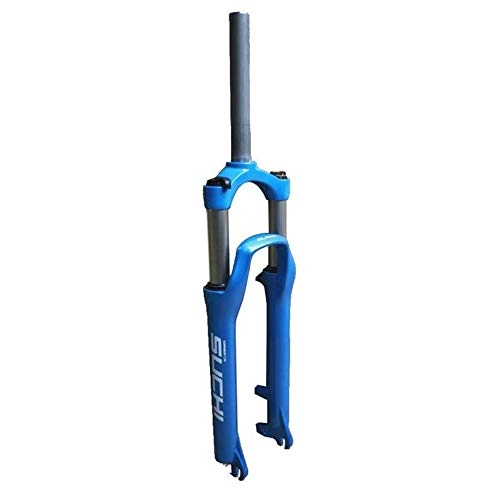 Mountain Bike Fork : MTB 26 Inch Bicycle Suspension Fork Downhill Fork Made Of High Carbon Steel Straight Tube 1-1 / 8"Disc Brake Stroke 100mm QR 2400g
